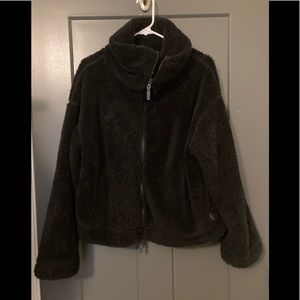 Free people movement S oversized black fluffy coat